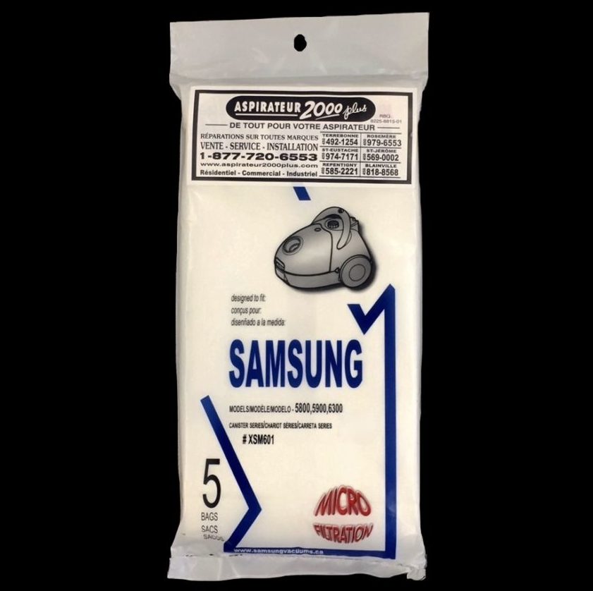 Sacs Aspirateur Chariot Samsung Micro filtration Easy 1300 Pqt5